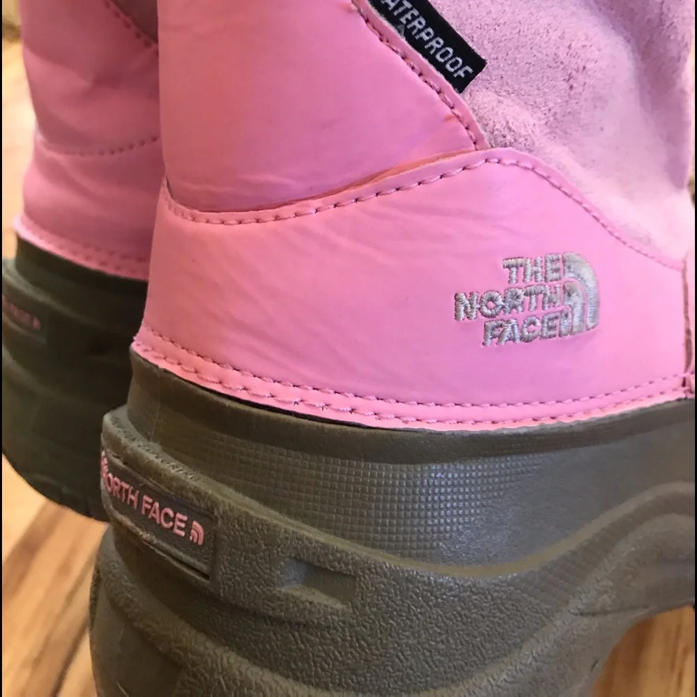 THE NORTH FACE girls size 7 Greenland Heat Seeker Snow Boots pink tan waterproof